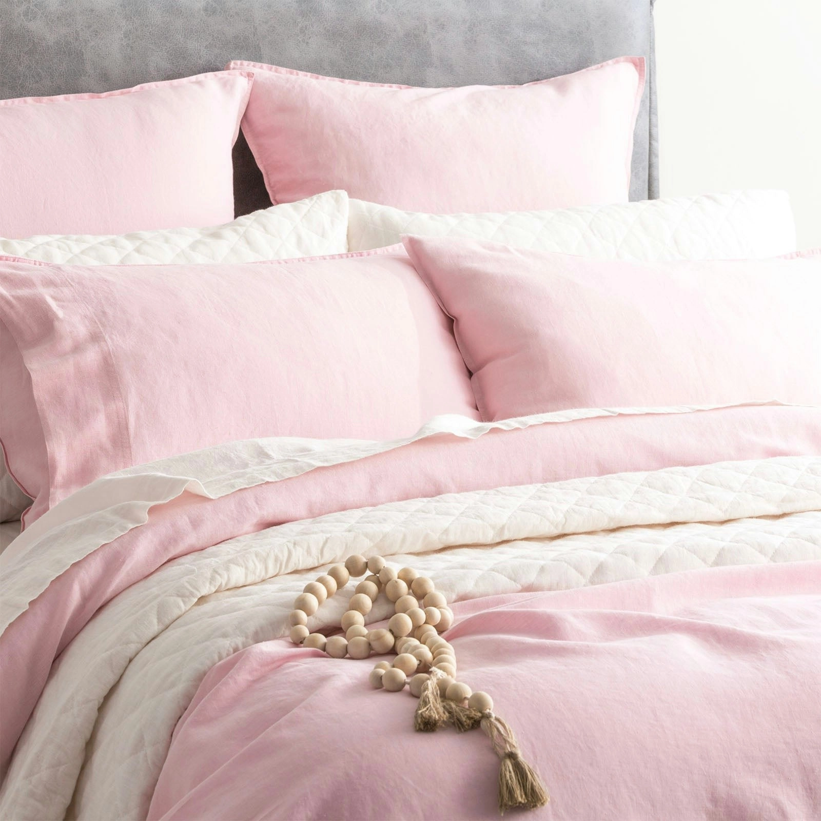 Cavallo Linen Quilt cover Rose