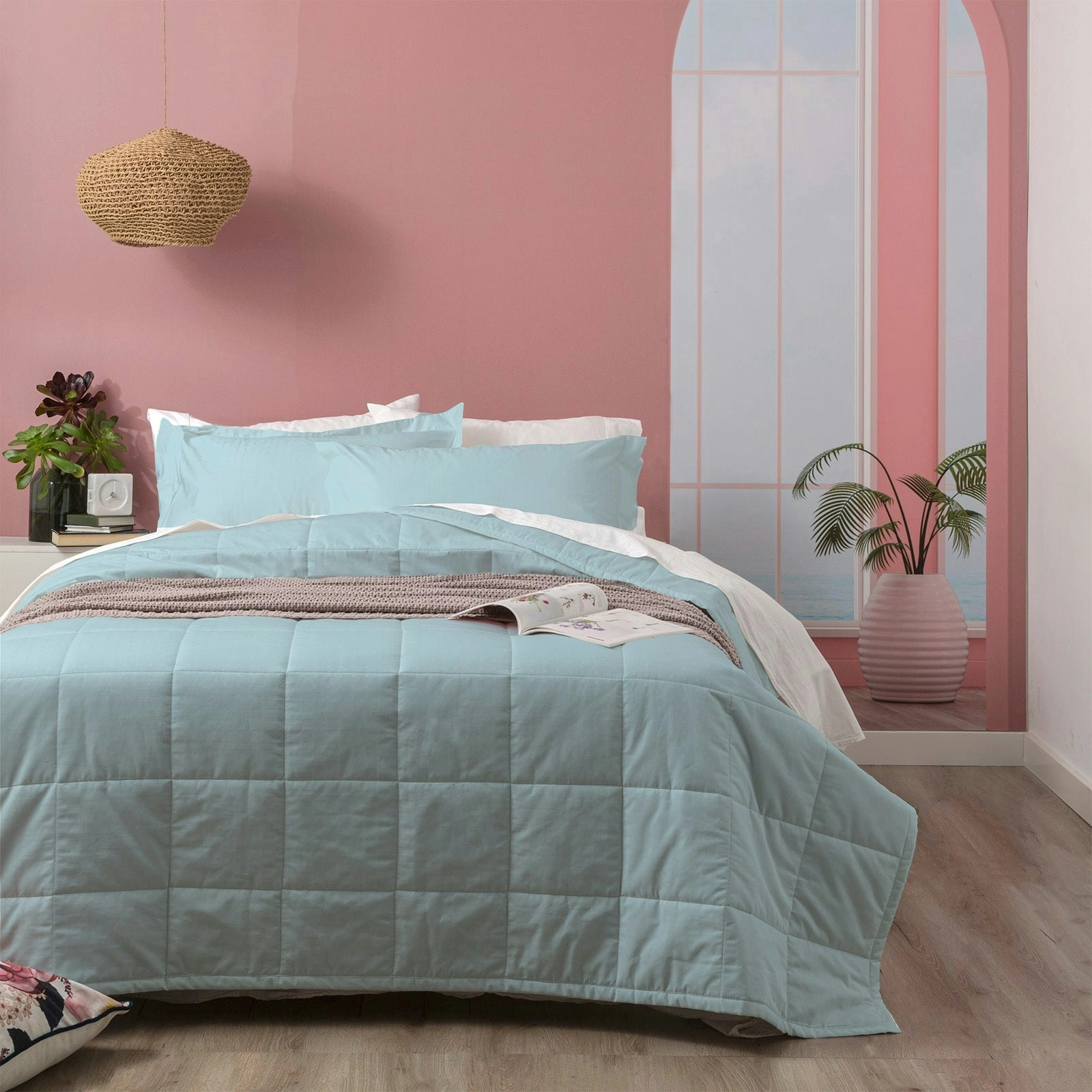 Sofia Comforter sets Cotton Jacquard Sky