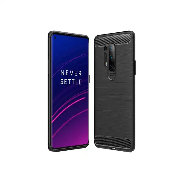 OnePlus 8 Pro Cover Case Brushed TPU Case - Black