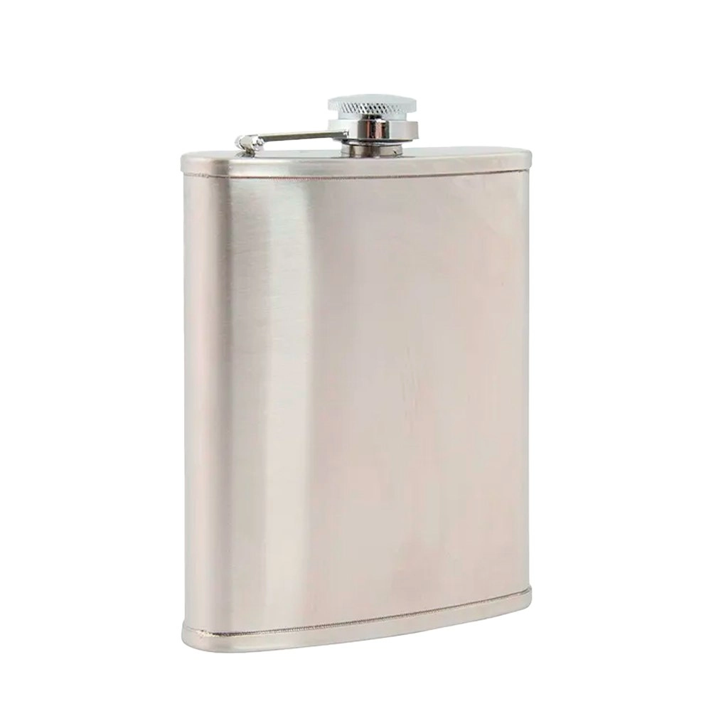 Satin Chrome Hip Flask