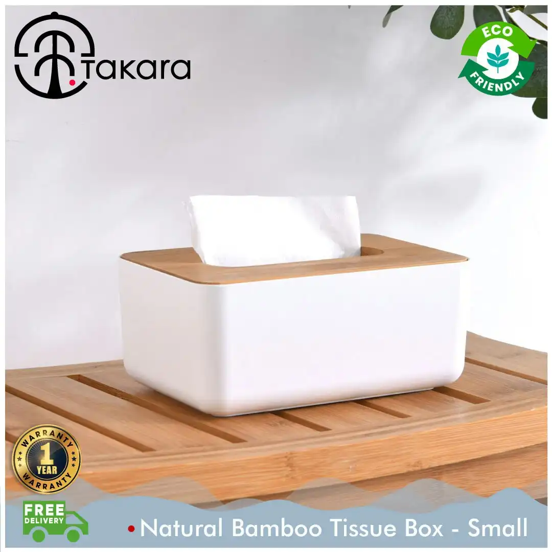 Takara Takae - Natural Bamboo Tissue Box Small White