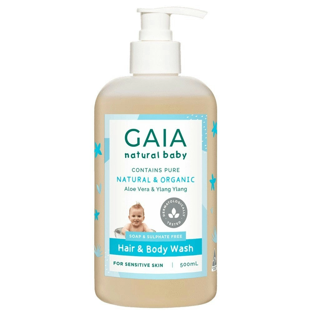 Gaia Bath and Body Wash for baby - 500ml with Free Pump