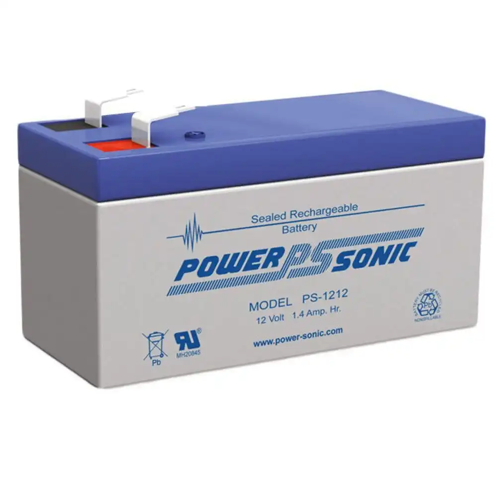 Power Sonic PS1212 12V 1.4Amp SLA Rechargeable Battery F1 Terminal Sealed  Lead A, KG Group