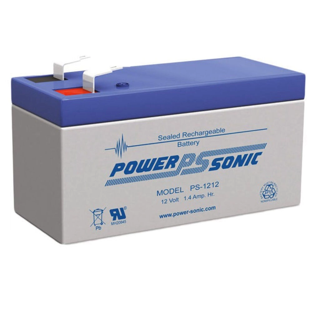 Power Sonic PS1212 12V 1.4Amp SLA Rechargeable Battery F1 Terminal Sealed Lead A