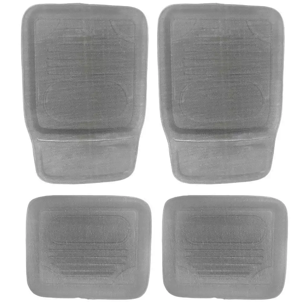 Car Floor Mats Durable Universal Tray Style 4 Set Front Back Large Non-Skid Grey