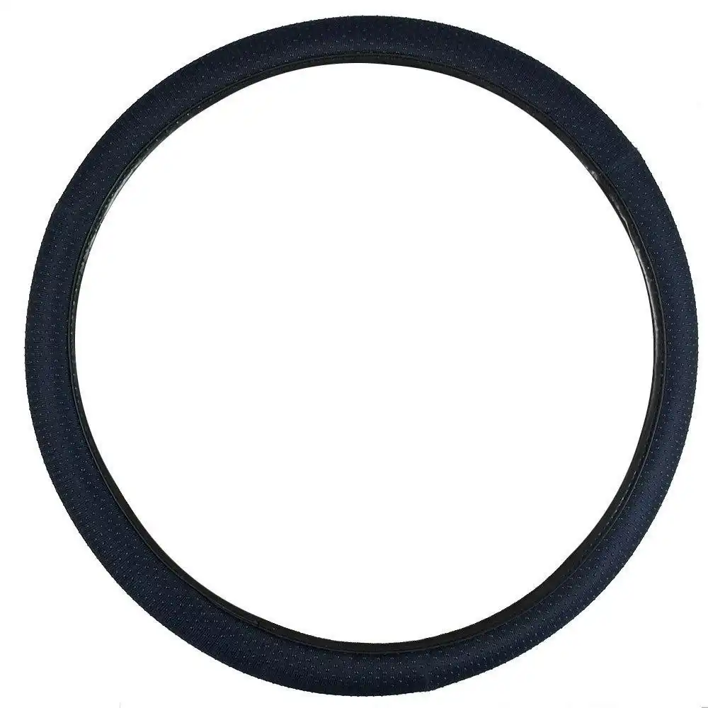 Universal Car Steering Wheel Cover Pimple Grip 370-390mm Medium Dark Blue