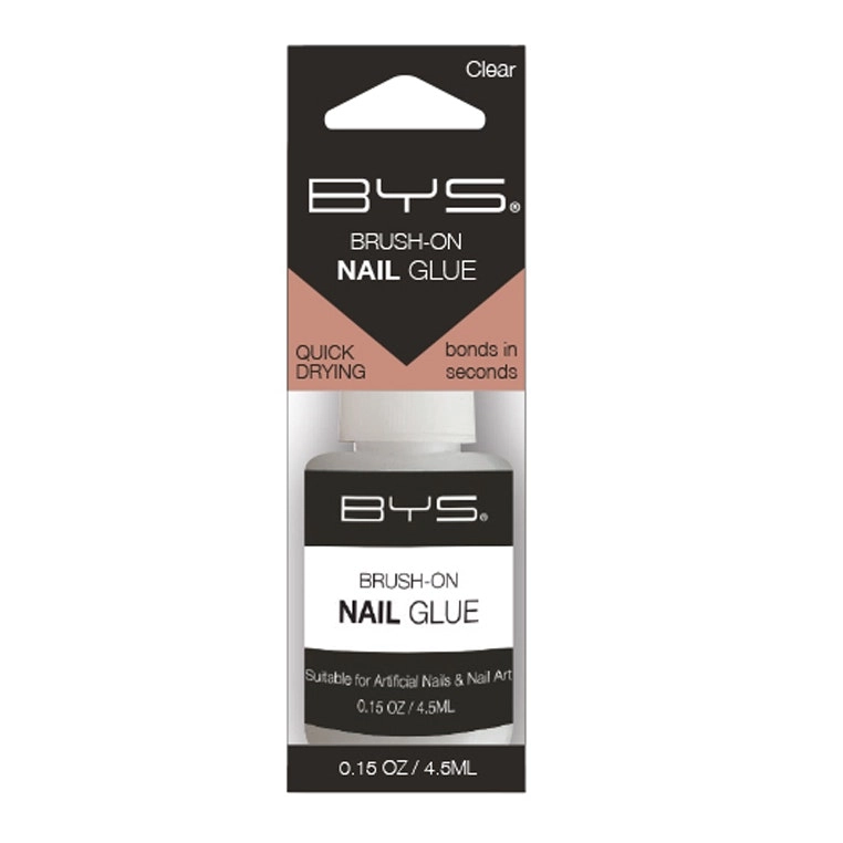 BYS Brush-On Artificial/Art Nail Glue Quick Drying Makeup Cosmetic Clear 4.5ml