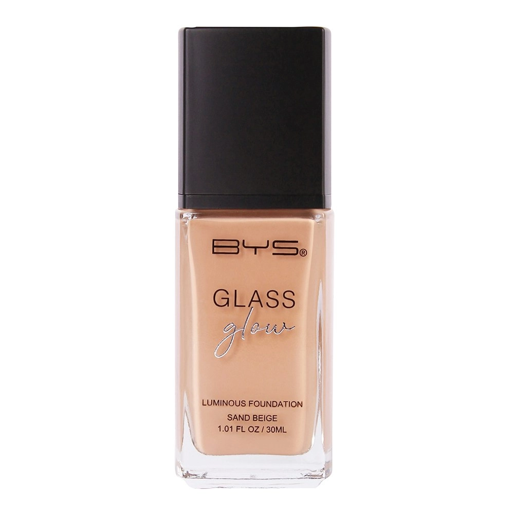 BYS Glass Glow Luminous 30ml Liquid Foundation Face Makeup Cosmetics Sand Beige