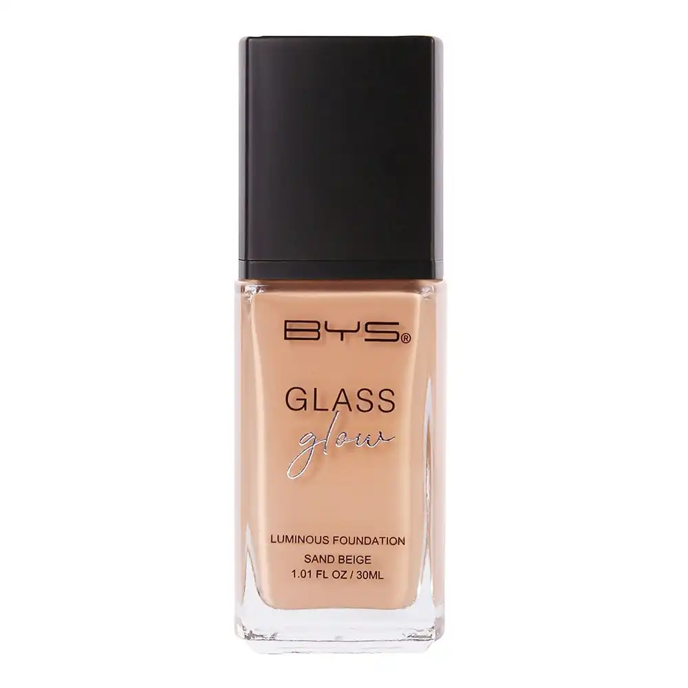 BYS Glass Glow Luminous 30ml Liquid Foundation Face Makeup Cosmetics Sand Beige