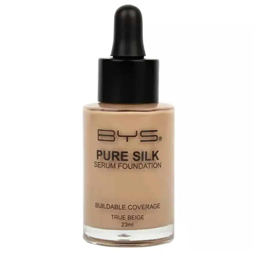 BYS 23ml Pure Silk Serum Liquid Foundation Buildable Coverage Makeup True Beige