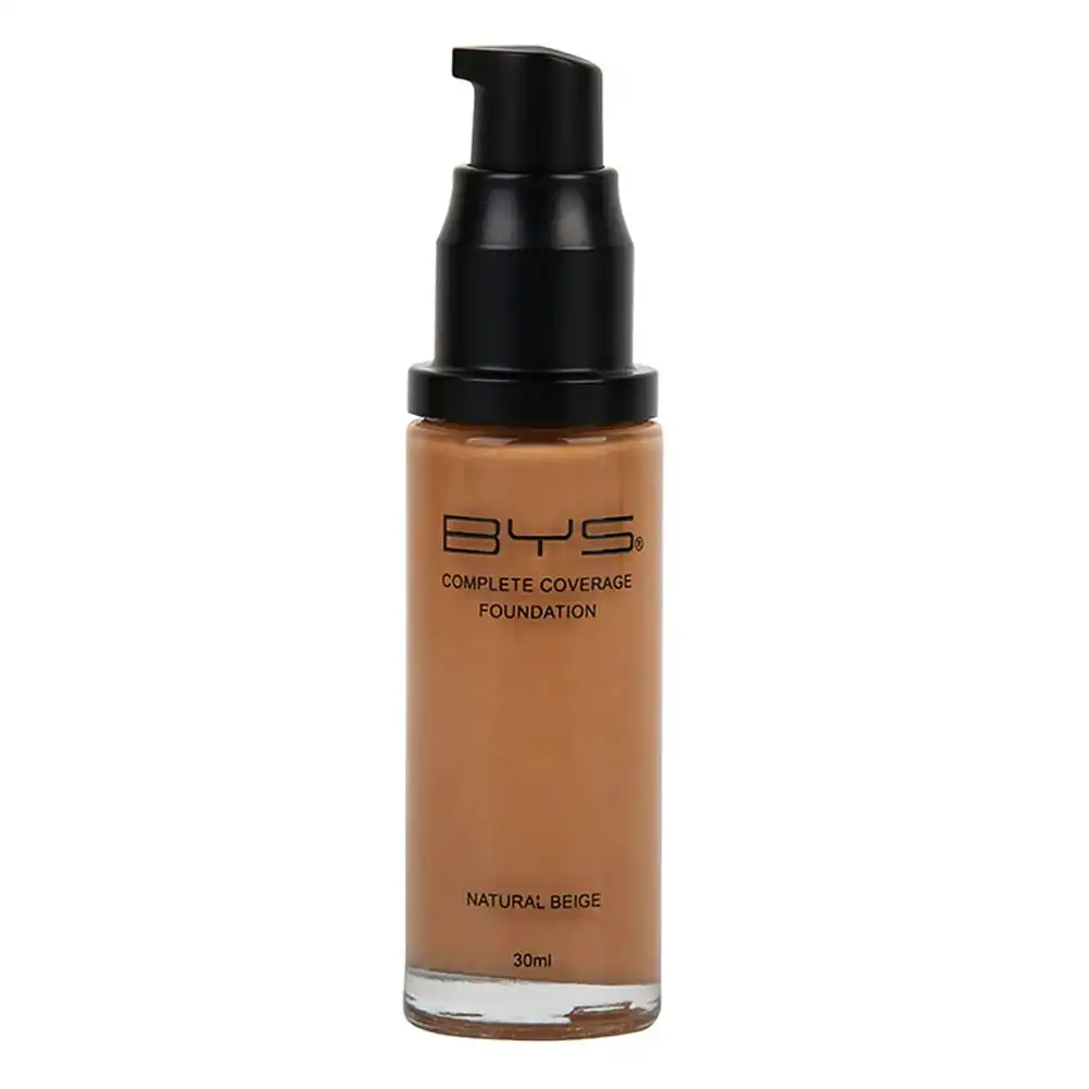 BYS 30ml Liquid Foundation Face Makeup Full Coverage Cosmetics Natural Beige