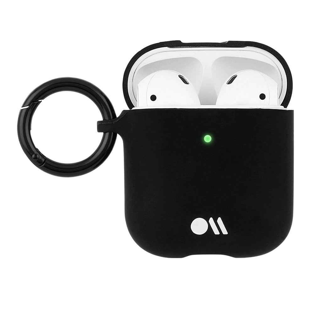 Case-Mate Hookups Case/Cover for Apple AirPods with Ring Clip/Neck Strap Black