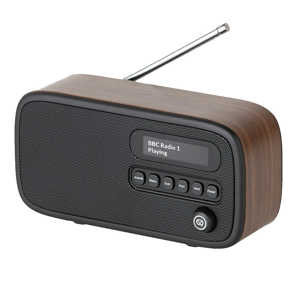 VQ Dexter DAB+ Digital FM Portable/Compact Radio Walnut Home Music/Audio 3W