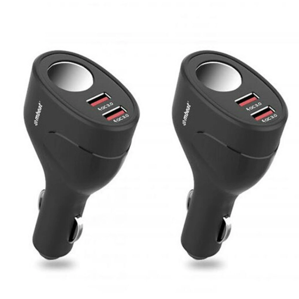 2x mBeat Gorilla Power Dual QC3.0 Car Charger w/Cigar Lighter Socket f/Phone/GPS