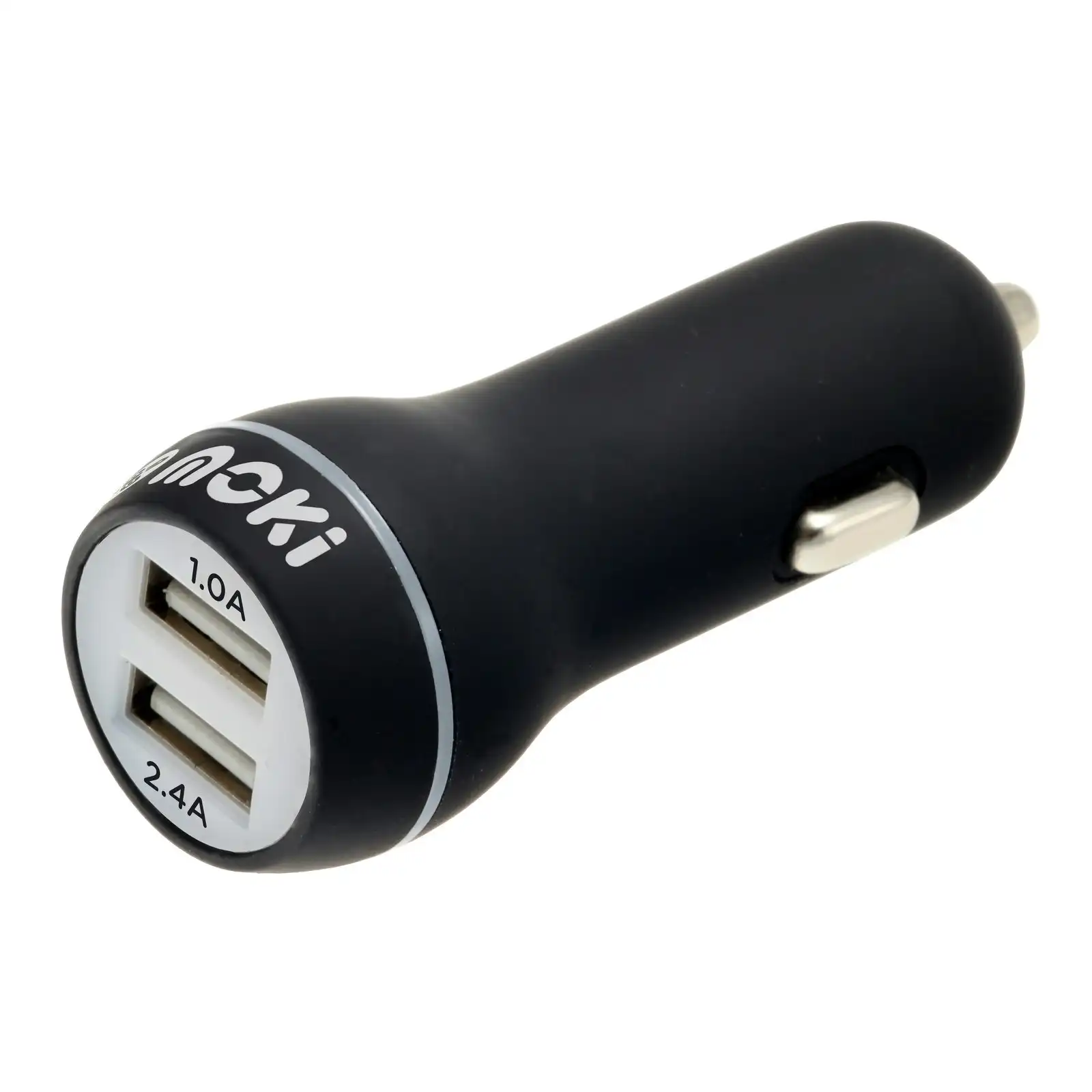 Moki Dual Port USB Car Charger Socket 3.4A for Apple iPhone X XS/Samsung LG BLK