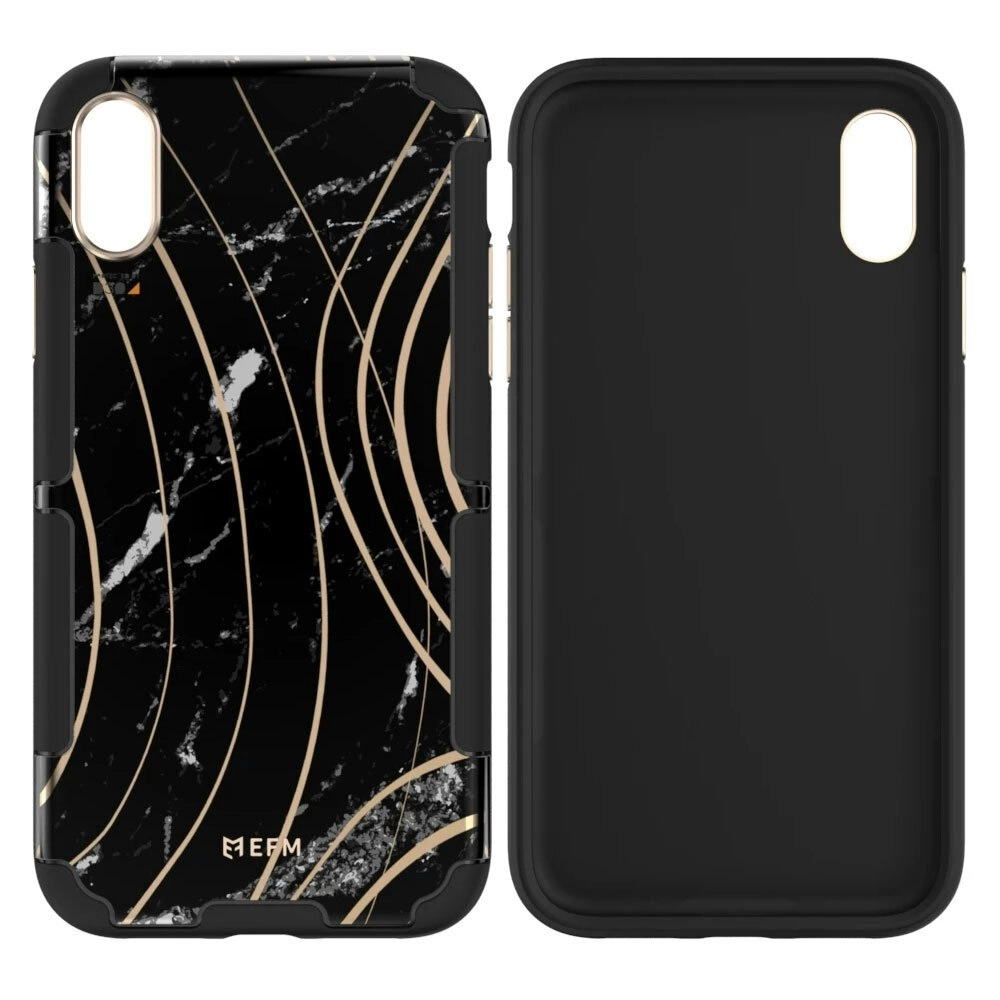 EFM Cayman InStyle D3O Case Armour Mobile Cover for Apple iPhone X/XS Marble BLK