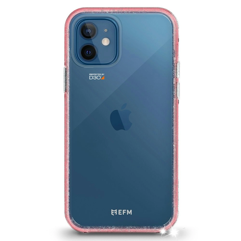 EFM Aspen Crystalex Clear D3O Impact Armour Cover/Case for iPhone 12 Mini Coral