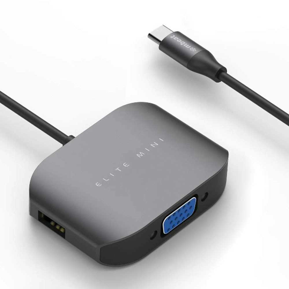 mBeat Elite Mini - USB-C to VGA/USB-A 2.0/USB-A 3.0 Port Adapter Hub/Splitter