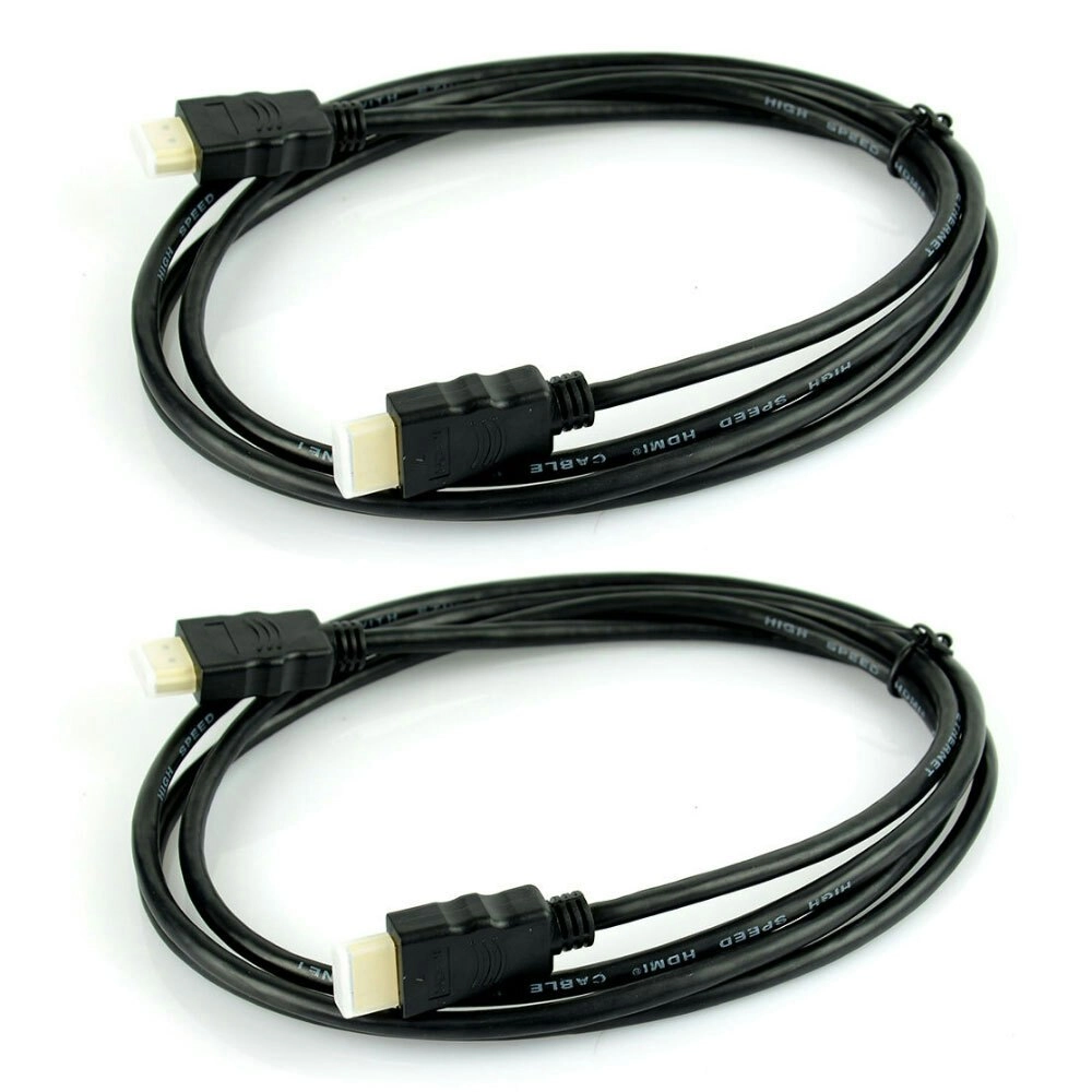 2PK mBeat 1.8m Gold Plated V1.4 HDMI Cable Full Ultra HD 1080p 3D Ethernet Speed