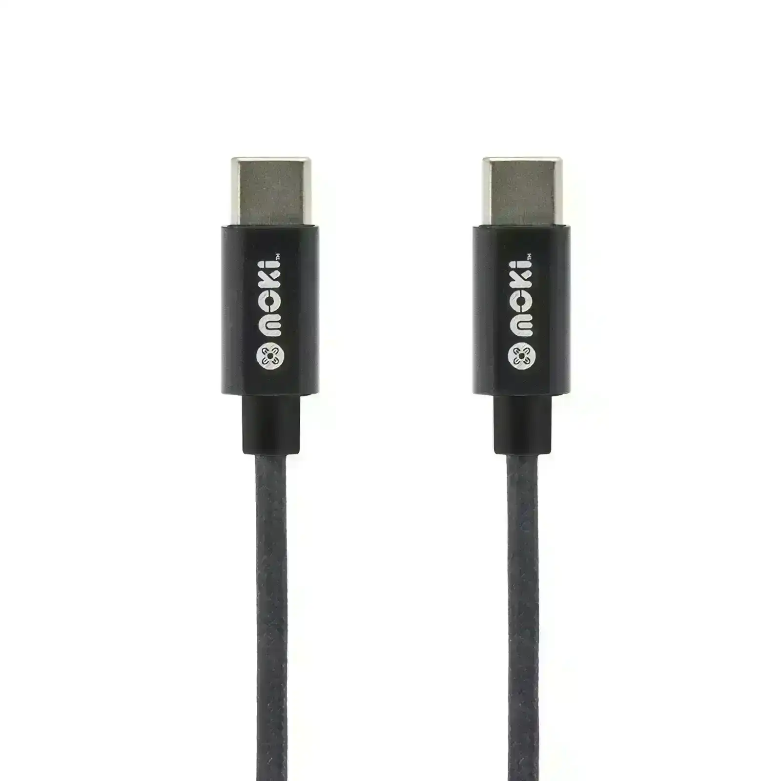 Moki 90cm Braided USB Type C/Type C Sync/Charge Cable f/ Phone/Power Adaptor BLK
