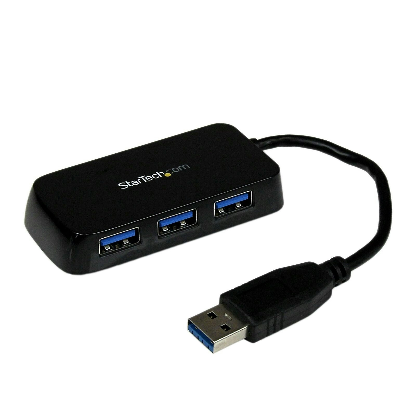 Star Tech Portable 4 Port SuperSpeed Mini USB 3.0 Hub 5Gbps Desktop/Laptop BLK