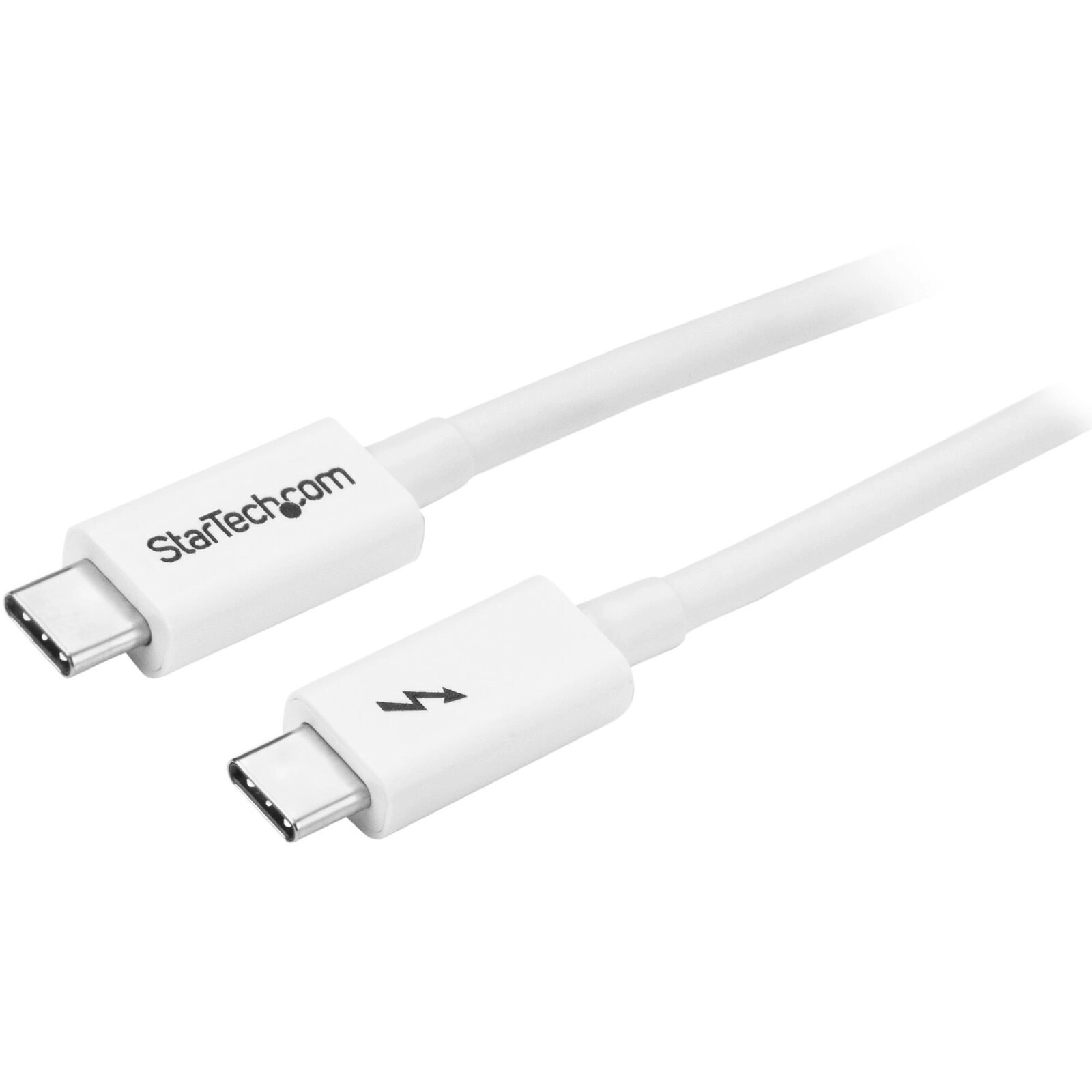 Star Tech 1m Thunderbolt 3 20Gbps USB-C Cable For 4K/60Hz PC/Laptop/Monitor WHT