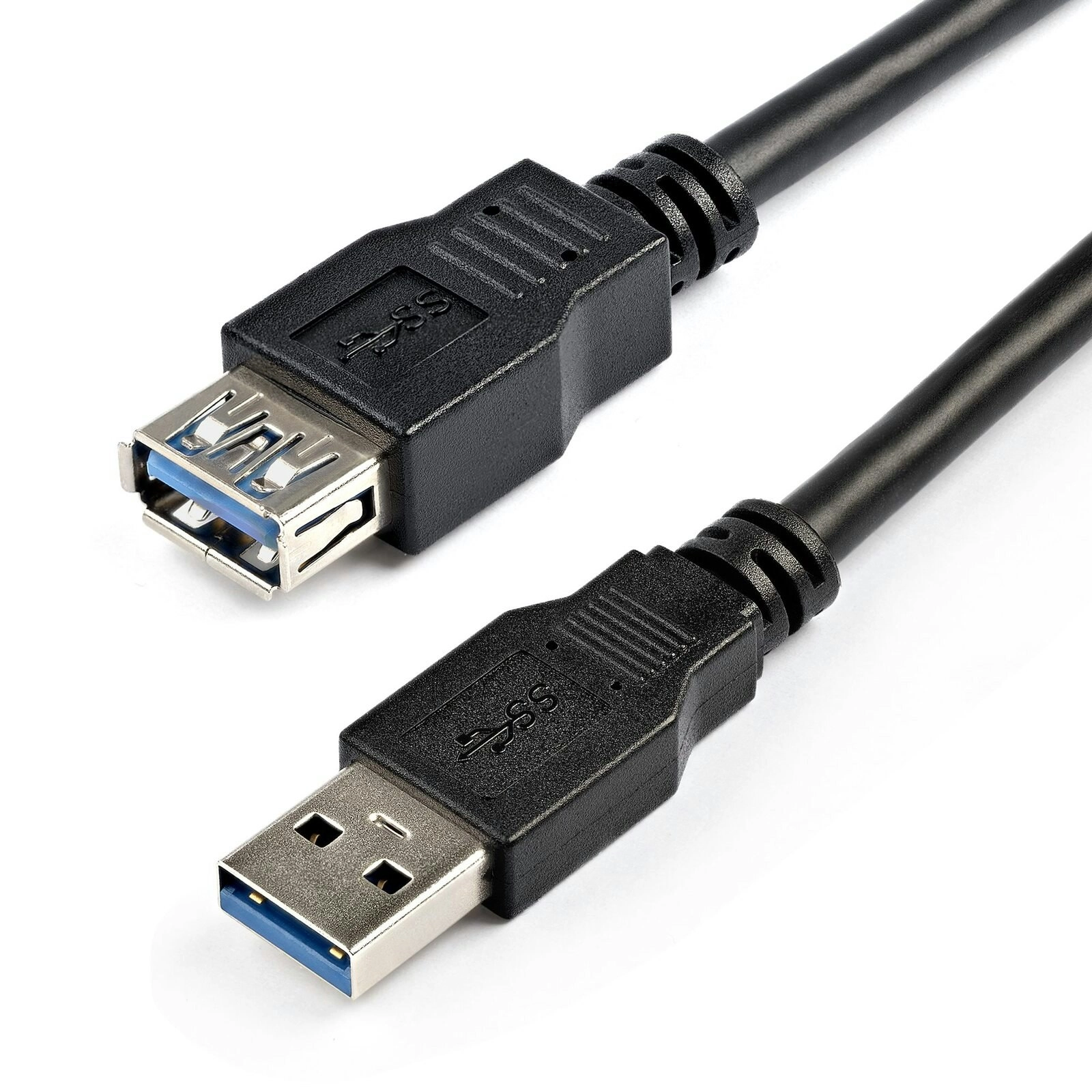 Star Tech 2m SuperSpeed USB 3.0 5Gbps Extension Cable Male To Female Black