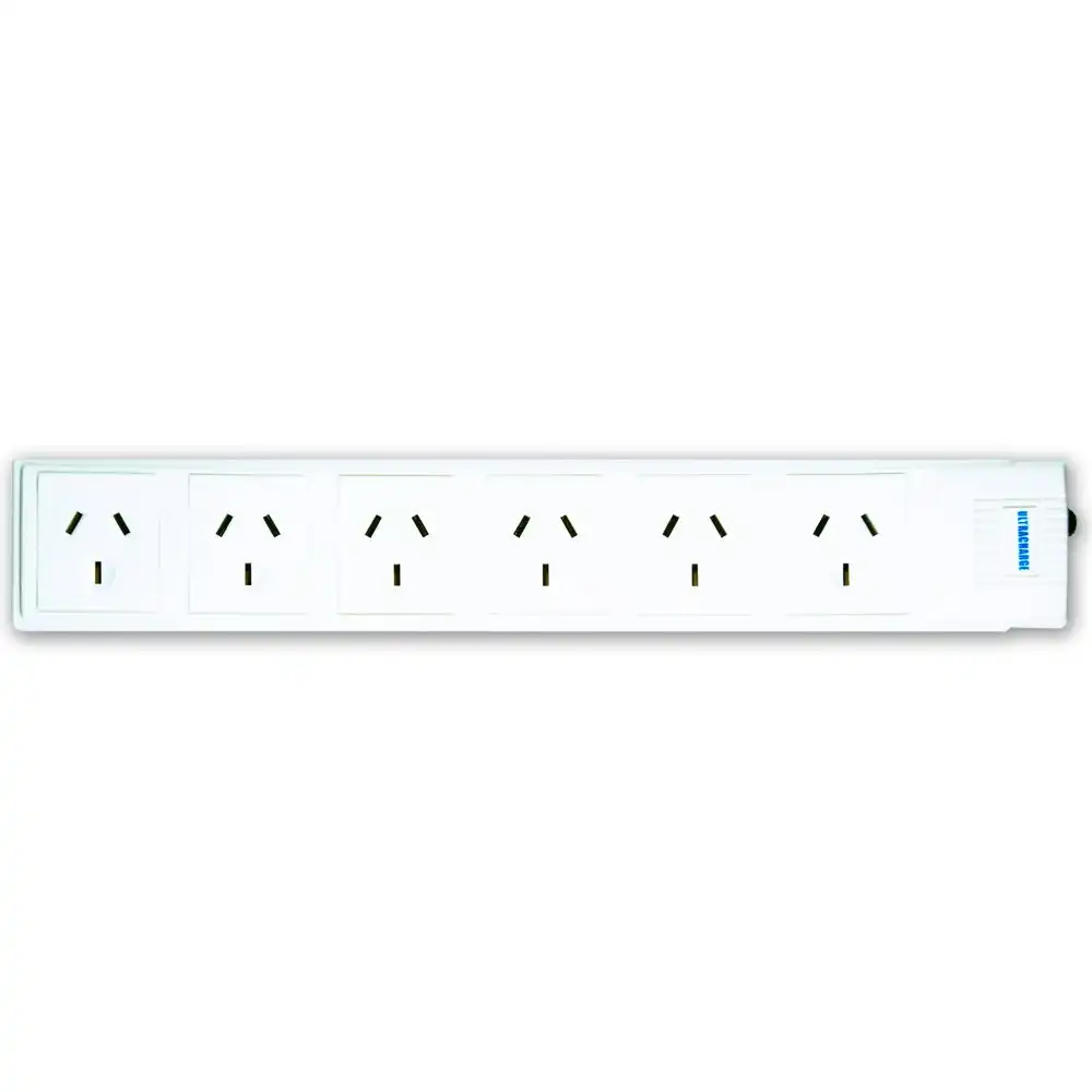 UltraCharge 4-Socket Surge Protection Power Strip Board Extension w/2x USB Ports