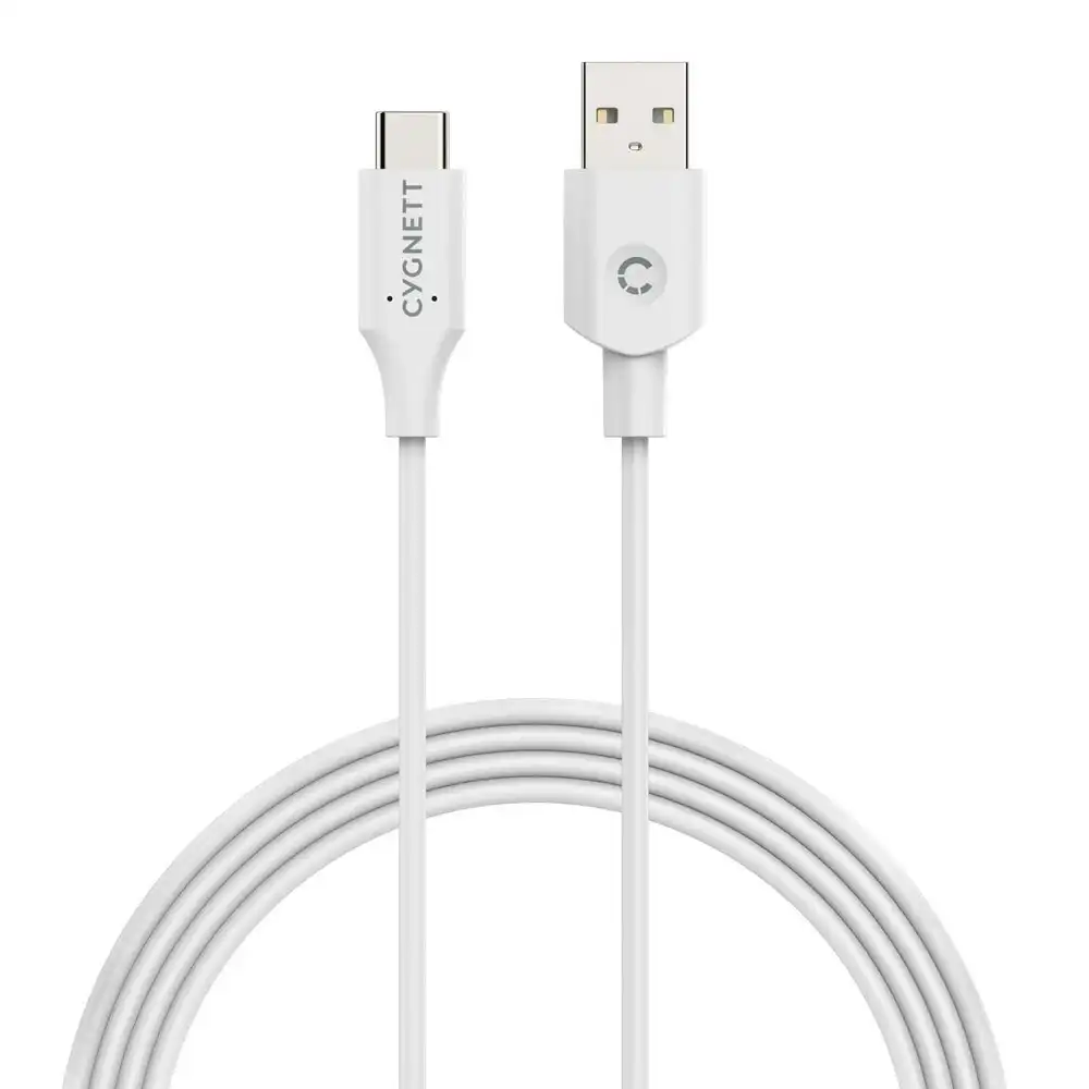 Cygnett Essentials USB-C 2.0 To USB-A Charge/Sync Cable 1m Phone/Tablets White