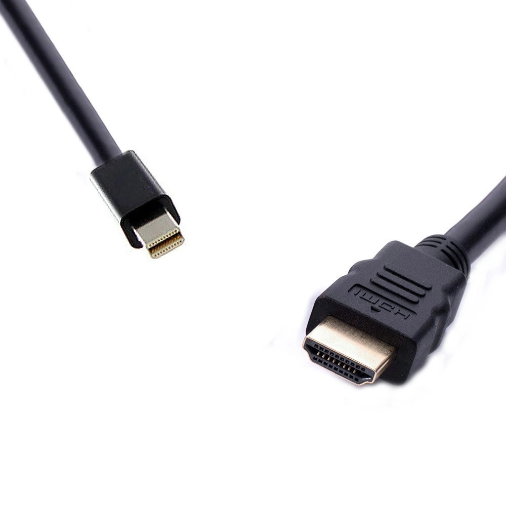 8Ware 1.8m Mini DisplayPort to HDMI Male Cable Connector For PC/Laptop Black