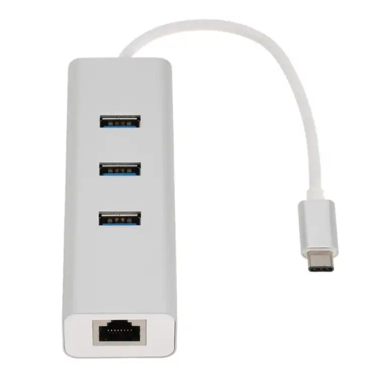 Astrotek Male USB-C To Female LAN 3xUSB 3.0 Ports Hub/Dock Ethernet Adapter 15cm