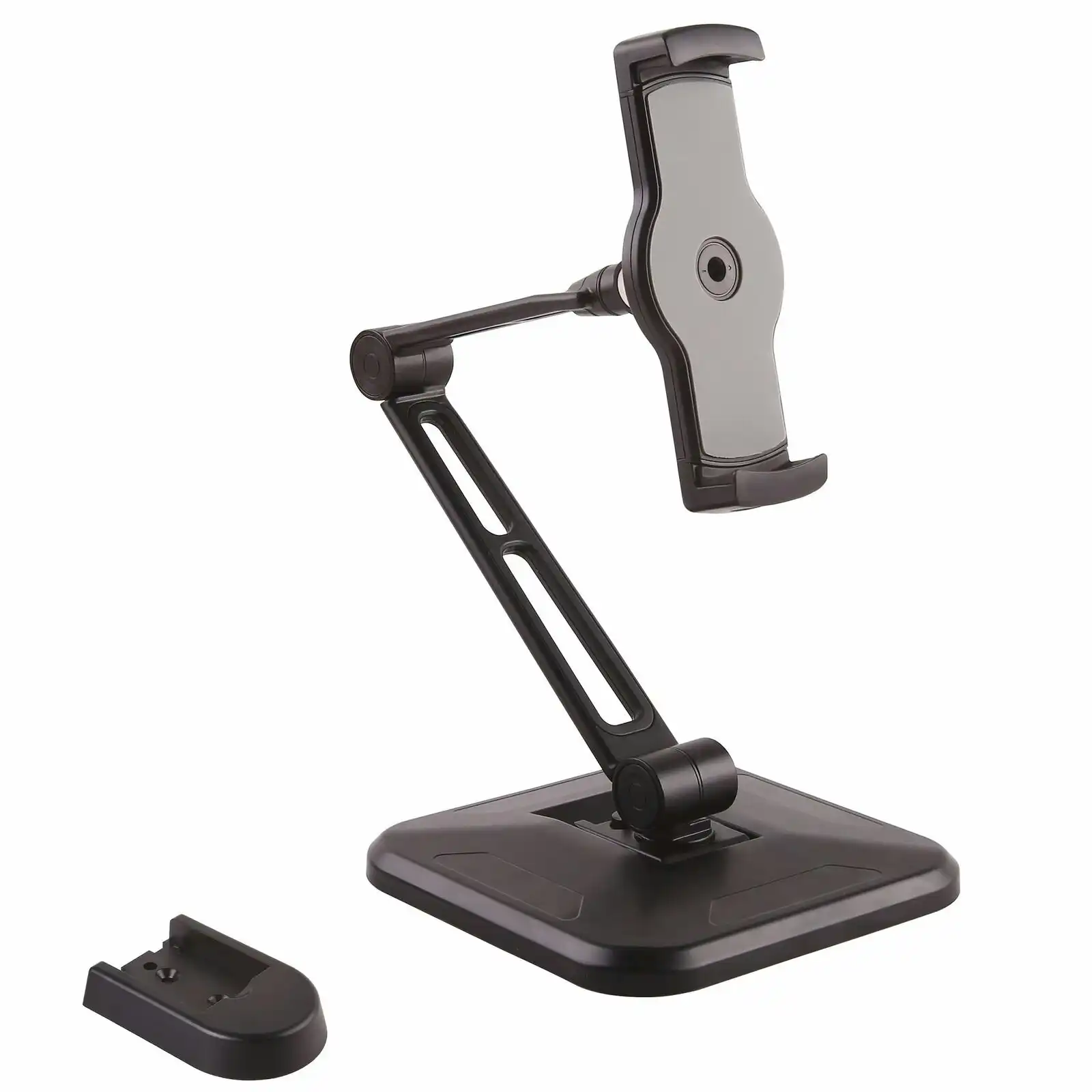 Star Tech 4.7-12.9in Adjustable Tablet Stand w/ Pivoting Arm Wall Mountable BK