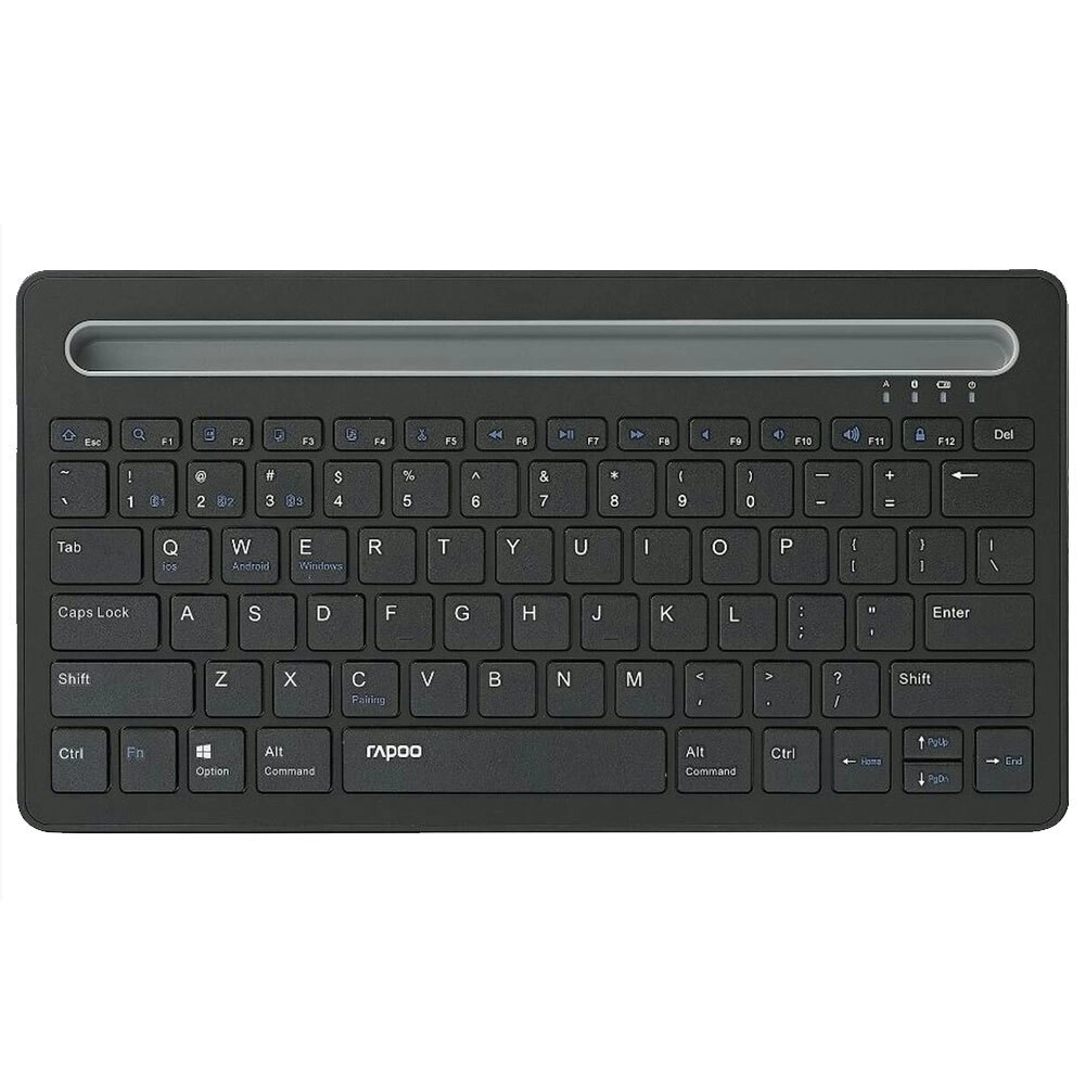 Rapoo XK100 Bluetooth Wireless Keyboard for PC/Computer iPad/Tablet Laptop Black