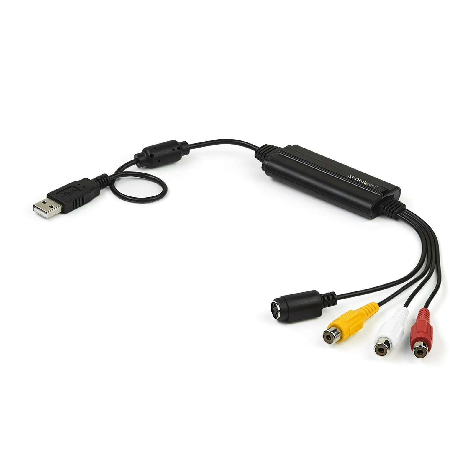 Star Tech USB Video Capture Adapter Cable - S-Video To USB 2.0 For Windows Black