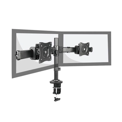 Brateck 87cm Dual 17"-32" Monitor Mount Arm w/ Desk Clamp VESA 75mm/100mm Black