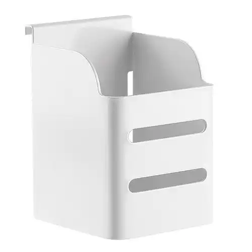 Brateck Pencil/Pen Holder Cup Storage Office Desk Organiser 10cm Container White