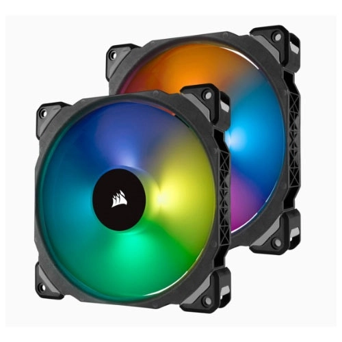 2PK Corsair ML140 PRO RGB 140mm Magnetic Levitation Cooling Fan f/Gaming PC Case