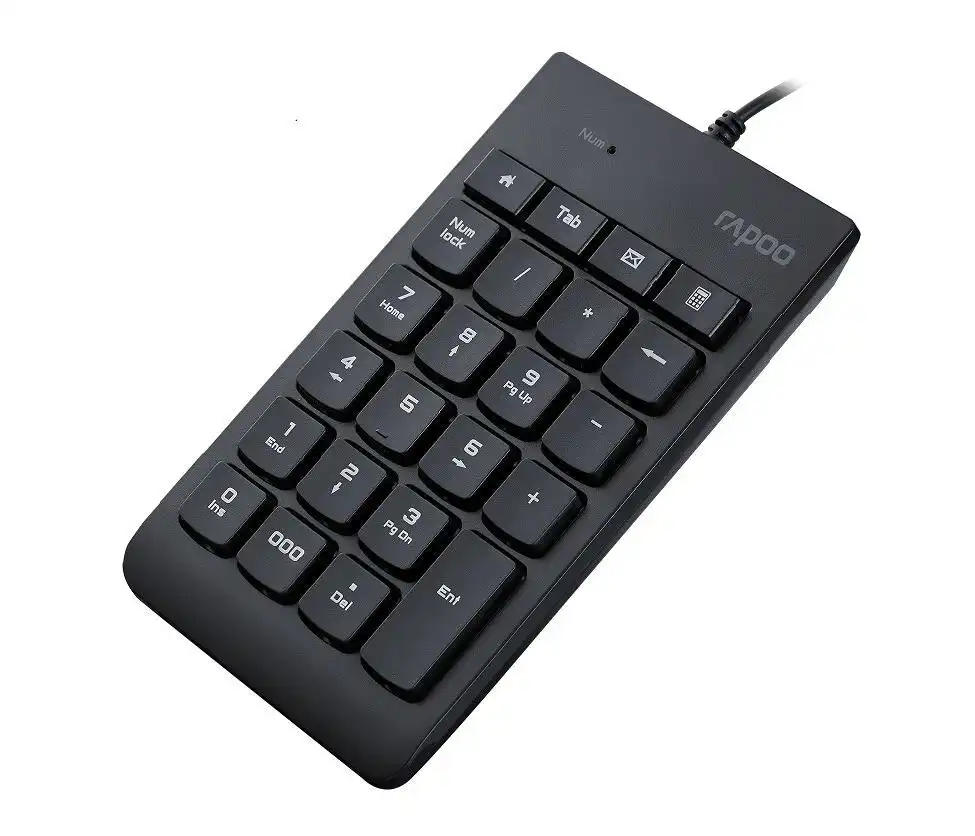 Rapoo K10 Wired NumPad Numeric Keypad/23-Key Number Pad For Desktop PC/Laptop