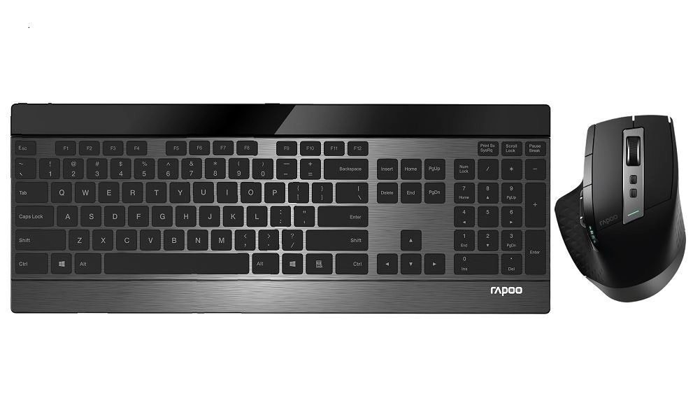 Rapoo 9900M Wireless Bluetooth/2.4GHz Ultra-Slim Keyboard & Mouse For PC/Laptop