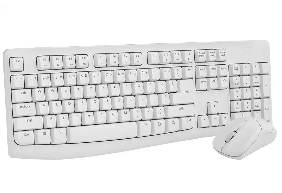 Rapoo X1800Pro Wireless 2.4GHz Optical Mouse/Keyboard Combo For PC/Laptop White