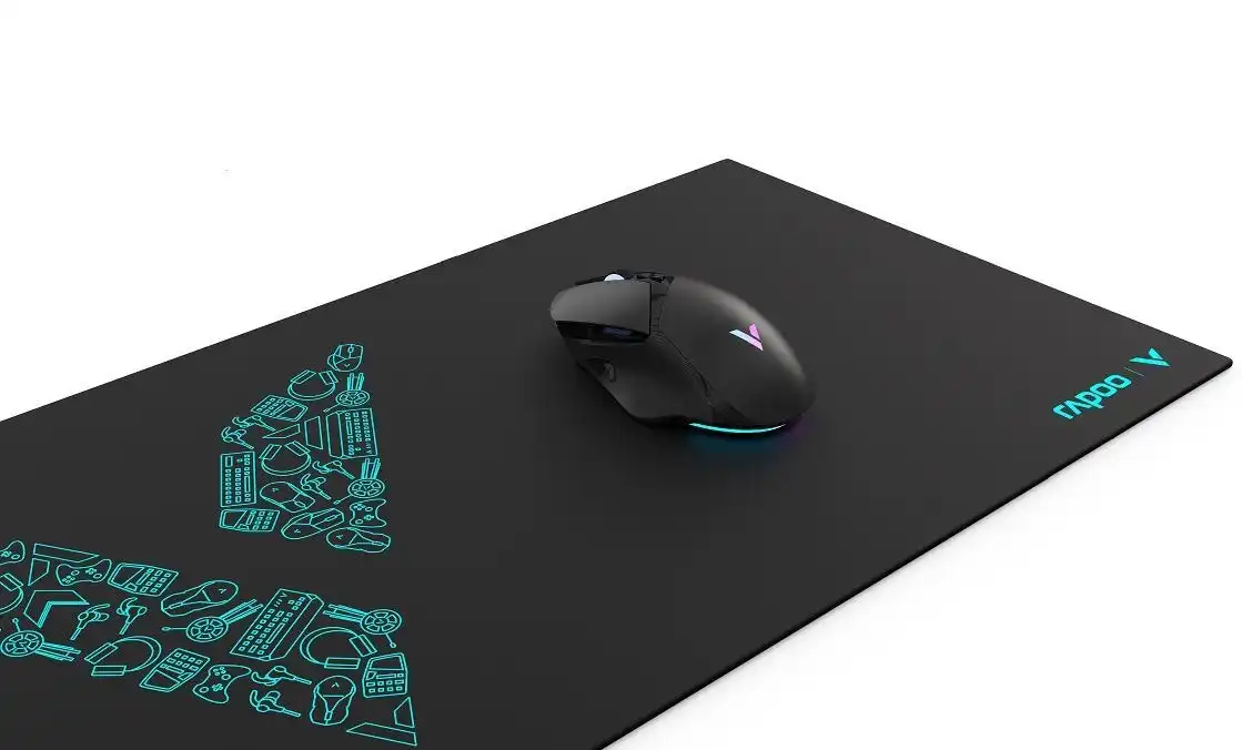 Rapoo V1L Gaming Mouse Pad/Anti-Skid Mousepad Desk Mat XL For PC/Laptop Black