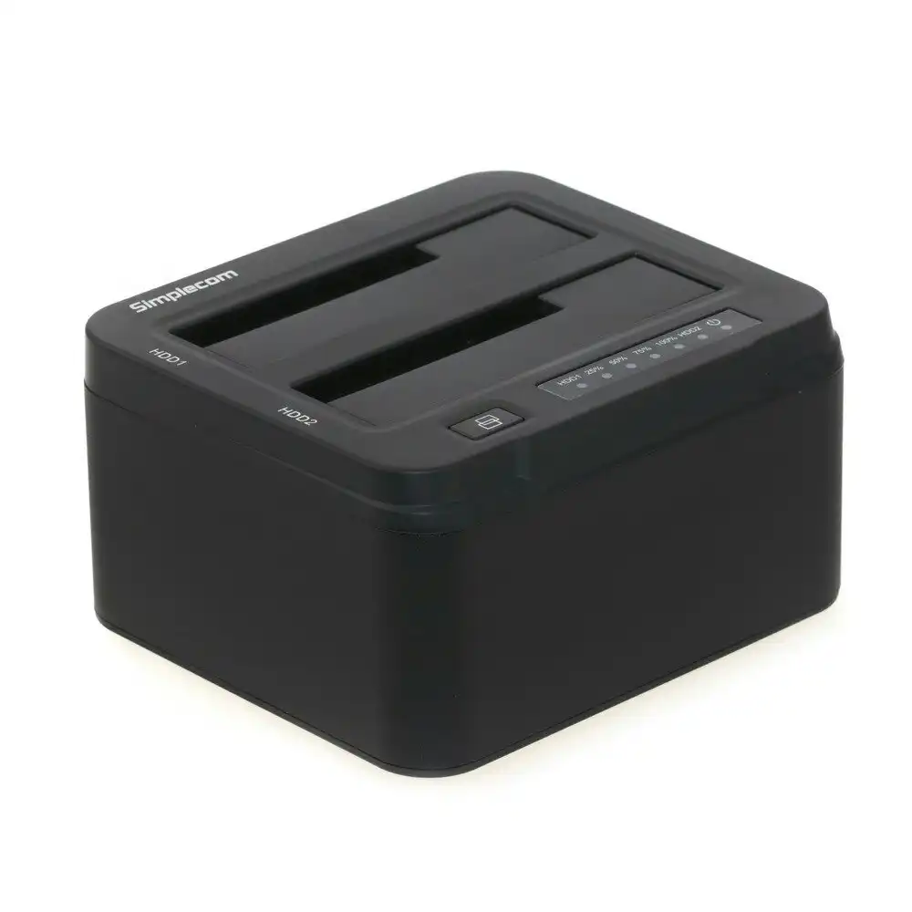 Simplecom SD322 Dual Bay USB 3.0 Docking Station For 2.5"/3.5" SATA HDD Black