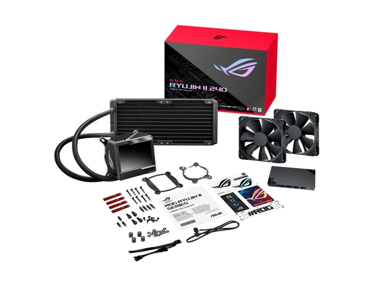 Asus Rog Ryujin II 240 Liquid CPU Cooler w/ 3.5" LCD Display/Dual Radiator Fans