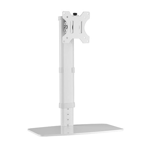 Brateck 36-54cm Single 17"-27" Screen Monitor Stand Mount Vertical Lift White