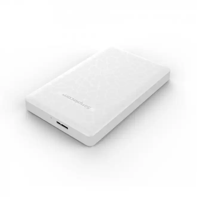 Simplecom SE101 Compact Enclosure Case For 2.5'' SATA to USB 3.0 HDD/SSD White