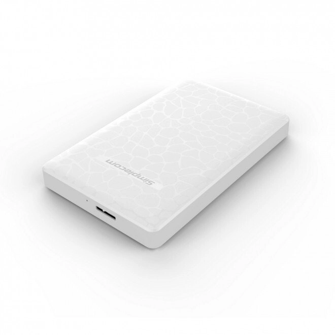 Simplecom SE101 Compact Enclosure Case For 2.5'' SATA to USB 3.0 HDD/SSD White