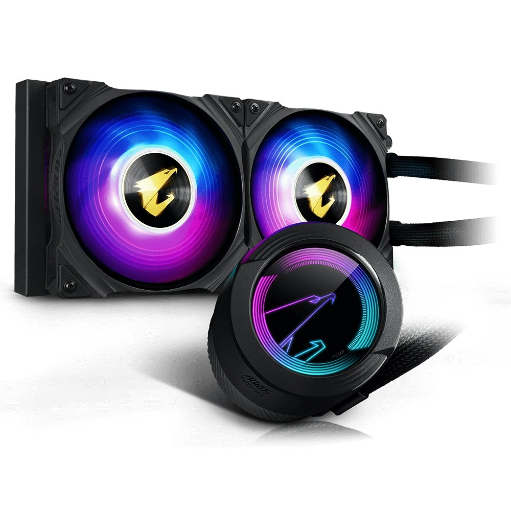 Gigabyte Aorus LCD Liquid Cooler 240 Dual 120mm ARGB Fans For CPU Computer/PC