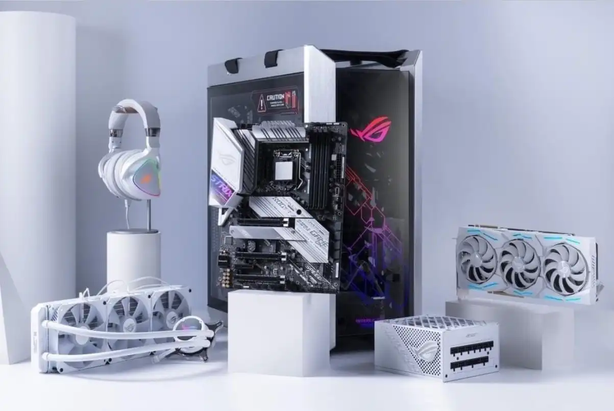 Asus GX601 Rog Strix Helios ATX/EATX White Mid-Tower Gaming Case Tempered Glass