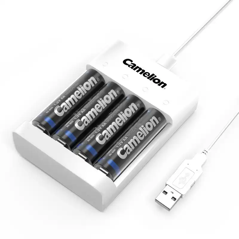 Camelion AA & AAA Ni-Cd/Ni-MH Charger for Rechargeable Battery/Batteries Silver