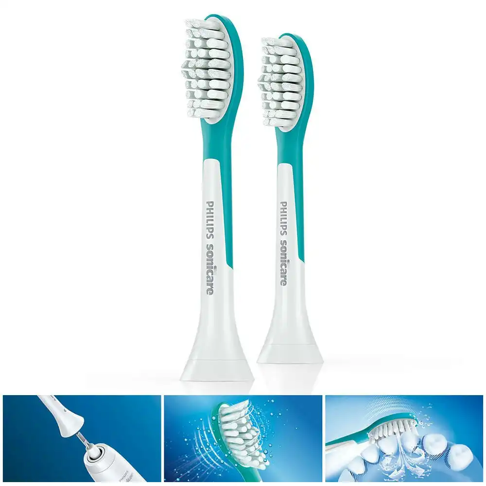 2PC Philips HX6042/63 Sonicare Replacement Heads for Electric Toothbrush Kids 7+
